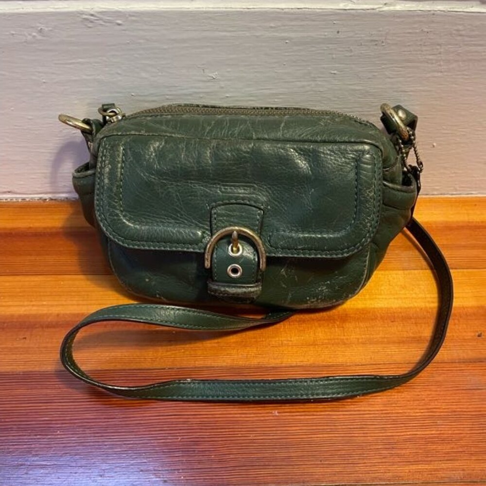 Coach Campbell Crossbody Camera Bag in Forest Green